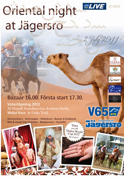 Program for Oriental Night at Jägersro Program for Oriental Night at Jägersro