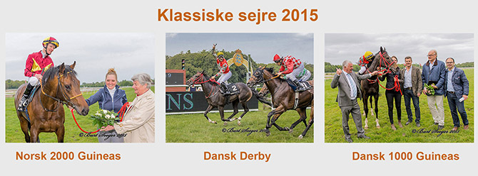 Tre klassiske sejre 2015 - Dansk Guineas 1000, Norsk Guineas 2000 og Dansk Derby