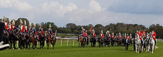Dronning Margrethe på besøg på Klampenborg Galopbane 28. sep. 2019 i anledning af Dansk Galops 160års jubilæum. Foto Ole Henrik Sørensen