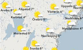 Få opdaterede vejrudsigter på smhi.se